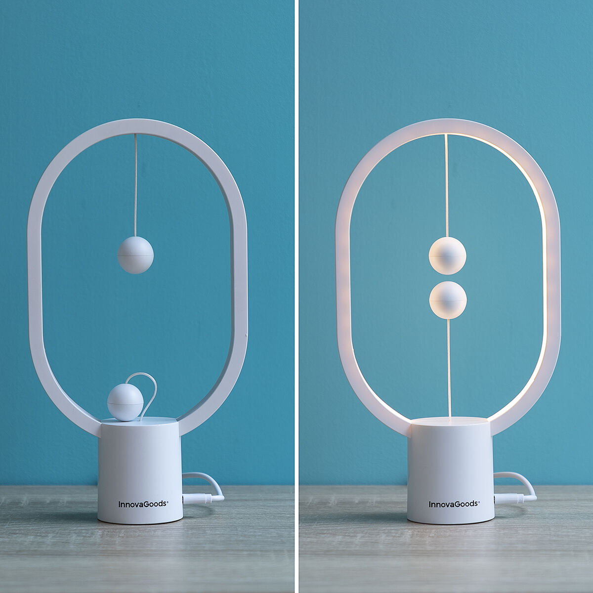 Stilfull lampa med magnetbrytare